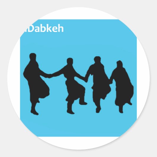 Dabkeh Runder Aufkleber (Vorderseite)