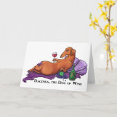 Dacchus Hund des Weins Karte (Gelbe Blume)