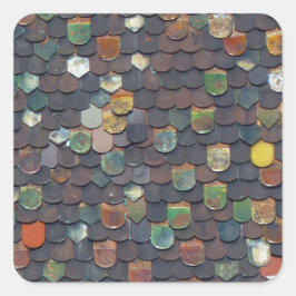 Dach-998-Farbe Quadratischer Aufkleber