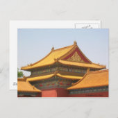 Dach aus der verbotenen Stadt Postkarte (Vorne/Hinten)