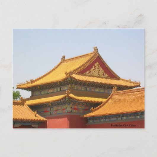 Dach aus der verbotenen Stadt Postkarte (Vorderseite)