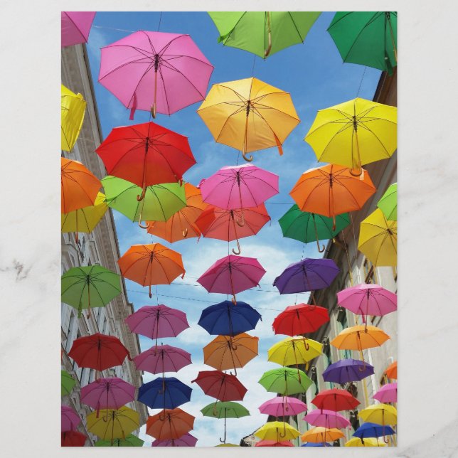 Dach aus Regenschirmen (Vorderseite)