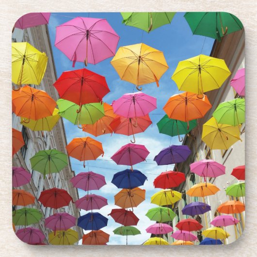 Dach aus Regenschirmen Untersetzer (Vorderseite)