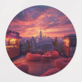 Dach Beats und Sonnenuntergänge Leckereien Etiketten (Design 2)