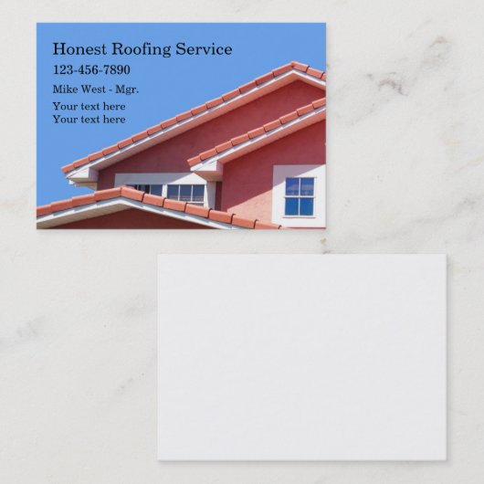 Dach Berufliche Visitenkarten Visitenkarte (Vorne/Hinten)