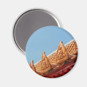Dach des buddhistischen Tempels in Thailand Magnet (Vorderseite/Rückseite)