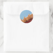 Dach des buddhistischen Tempels in Thailand Runder Aufkleber (Tasche)