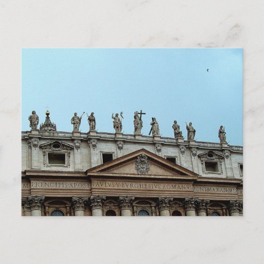 Dach des Petersdom in Rom, Italien Postkarte (Vorderseite)