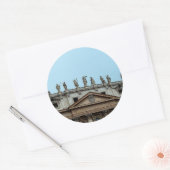 Dach des Petersdom in Rom, Italien Runder Aufkleber (Umschlag)