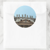 Dach des Petersdom in Rom, Italien Runder Aufkleber (Tasche)