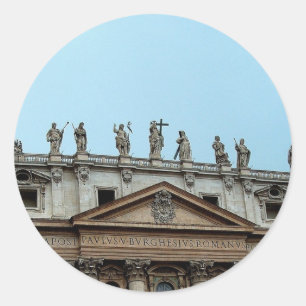 Dach des Petersdom in Rom, Italien Runder Aufkleber