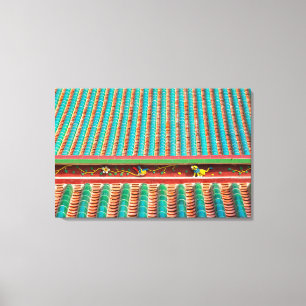 Dach Detail des Südputuo-Tempels Leinwanddruck