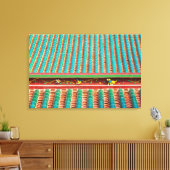 Dach Detail des Südputuo-Tempels Leinwanddruck (Insitu (Wohnzimmer))