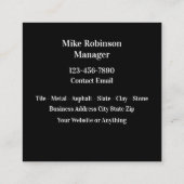 Dach-Dienstleistungen Kommerziell Wohnraum Quadratische Visitenkarte (Rückseite)