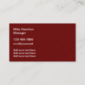 Dach-Dienstleistungen Zwei-seitige Visitenkarten Visitenkarte (Rückseite)