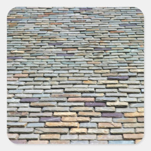 Dach-Fliesen Quadratischer Aufkleber