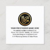 Dach-Gebäude-Plumbing-Icons Quadratische Visitenkarte (Rückseite)