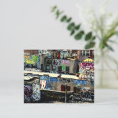 Dach Grafitti in New York City Postkarte (Stehend Vorderseite)