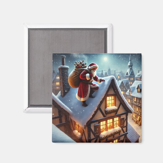 Dach Santa Magnet (Vorderseite/Rückseite)