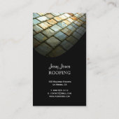 Dach, Schiefer-Dachziegel, Foto Visitenkarte (Rückseite)