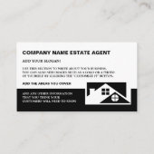 Dach-Tops, Realtor, Anwesen Agent Business Card Visitenkarte (Rückseite)