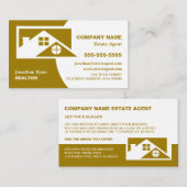 Dach-Tops, Realtor, Anwesen Agent Business Card Visitenkarte (Vorne/Hinten)