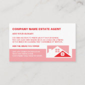 Dach Tops, Realtor, Anwesen Agent Visitenkarte (Rückseite)