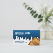 Dach-und Abstellgleis-Slogan-Visitenkarten Visitenkarte (Stehend Vorderseite)