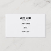 Dach-und Abstellgleis-Slogan-Visitenkarten Visitenkarte (Rückseite)