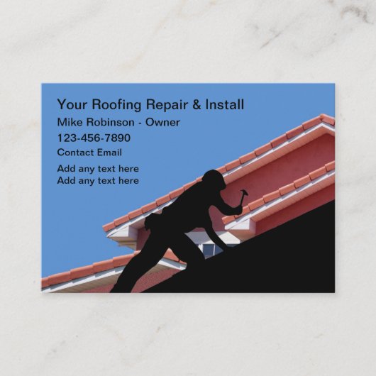 Dach- und Baureparaturinstallation Visitenkarte (Vorderseite)