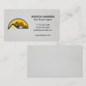 Dach und Stadtbild | Lederuntergrund Visitenkarte (Vorne/Hinten)