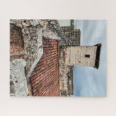 Dach- und Steinschichten Puzzle (Horizontal)
