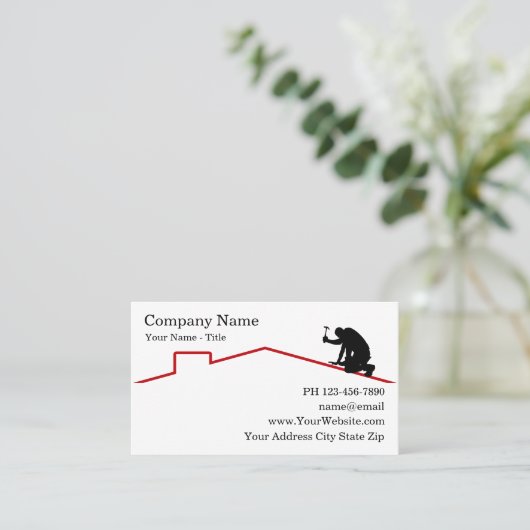 Dach-Visitenkarten Visitenkarte (Stehend Vorderseite)