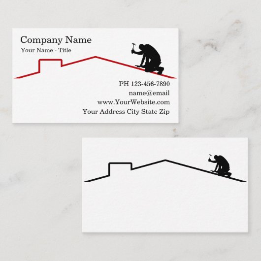 Dach-Visitenkarten Visitenkarte (Vorne/Hinten)