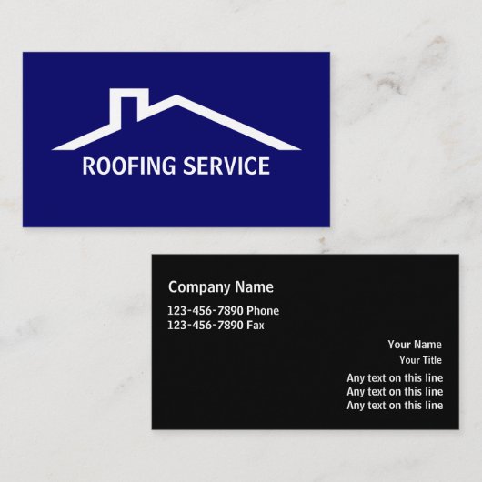 Dach-Visitenkarten Visitenkarte (Vorne/Hinten)