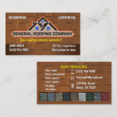 Dach-Visitenkarten Visitenkarte (Vorne/Hinten)