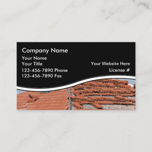 Dach-Visitenkarten Visitenkarte (Vorderseite)