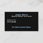 Dach-Visitenkarten Visitenkarte (Rückseite)