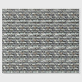 Dachabdeckung mit Schiefer-Teller Geschenkpapier (Flach)