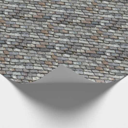 Dachabdeckung mit Schiefer-Teller Geschenkpapier (Ecke)