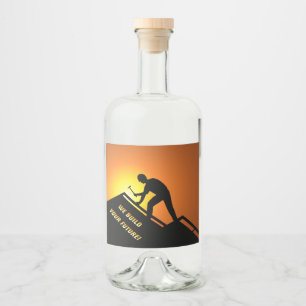 Dacharbeiter Alkoholflaschenetikett
