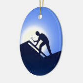 Dacharbeiter Keramikornament (Links)