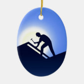 Dacharbeiter Keramikornament (Vorne)