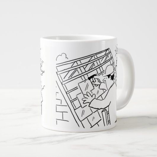 Dacharbeiter, Roofer oder Slater Jumbo-Tasse (Vorderseite Rechts)