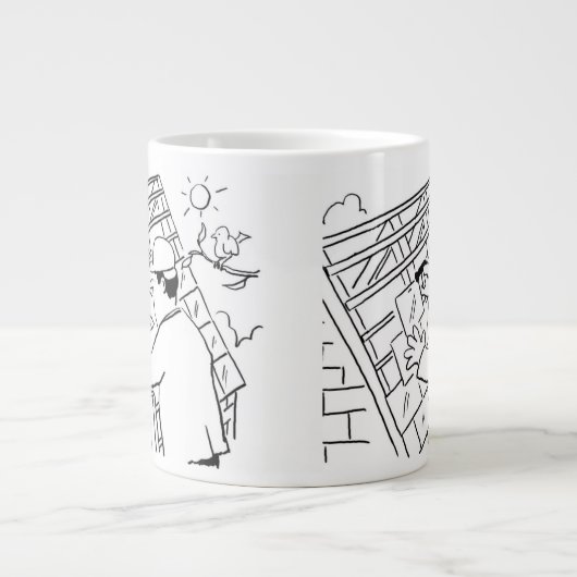 Dacharbeiter, Roofer oder Slater Jumbo-Tasse (Vorderseite)