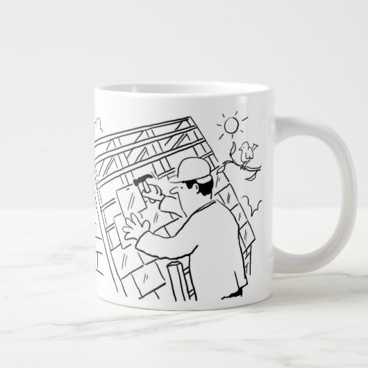 Dacharbeiter, Roofer oder Slater Jumbo-Tasse (Rechts)