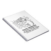 Dacharbeitnehmer oder Dachdecker-Notebook Notizblock (Rechte Seite)