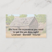 Dachbetriebskarte Visitenkarte (Rückseite)