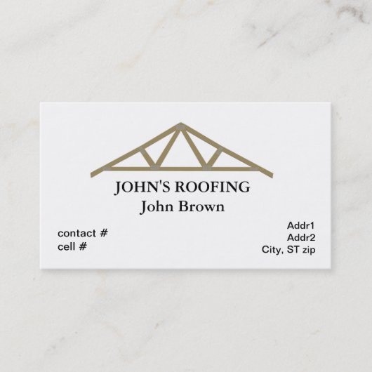 Dachbinder Visitenkarte (Vorderseite)