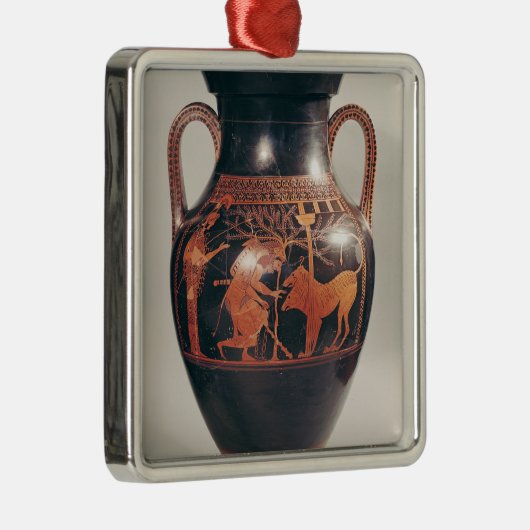 Dachboden Rotzahl Bauch Amphora Silbernes Ornament (Rechts)